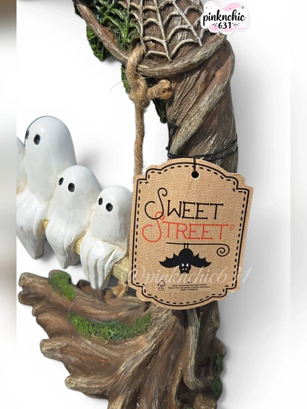 Sweet Street Swinging Ghosts On A Swing Halloween Decor